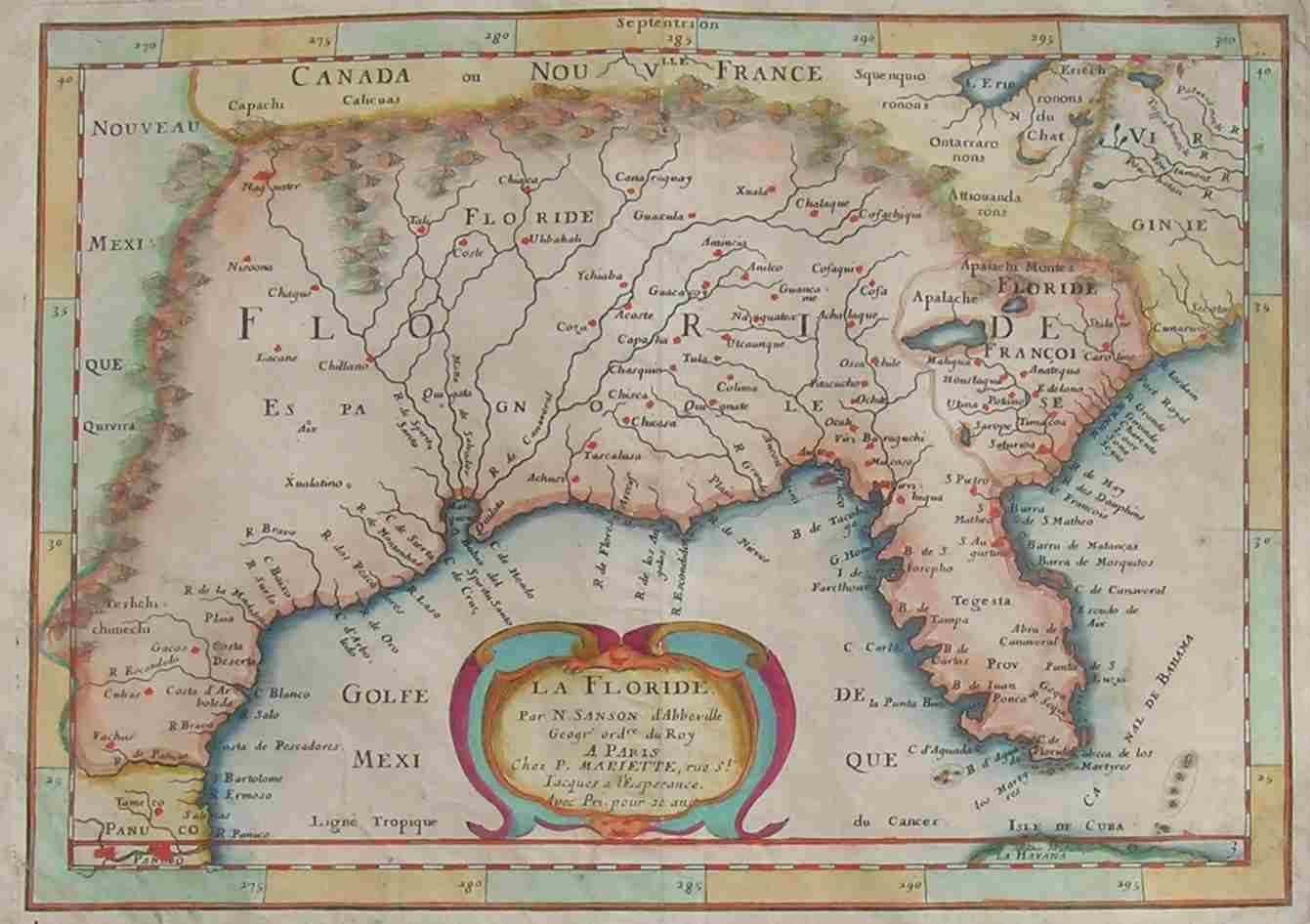 FLORIDA LOUISIANA LA FLORIDE || Michael Jennings Antique Maps and Prints