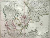 DENMARK CARTE DU ROYAUME DE DANEMARC