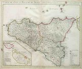 SICILY CARTE DE LISLE ET ROYAUME DE SICI...
