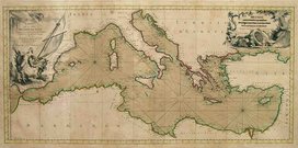 MEDITERRANEAN SEA CARTE DE LA MER MEDITE...