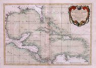 WEST INDIES CARTE GEO-HYDROGRAPHIQUE DU ...