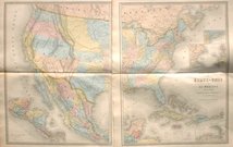 CARTE GENERALEDES ETATS-UNIS ET DU MEXIQ...
