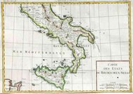 CARTE DES ETATS DU ROI DES DEUX SICILES ...