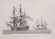 MARINE   VAISSEAU DE LIGNE ET FREGATE ANGLAIS