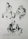 FRENCH POLITICAL CARICATURE  MM DESCHENEL, FALLIERES..