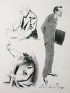 FRENCH POLITICAL CARICATURE    MM COMBES  MESURIER ..
