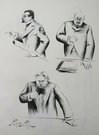 FRENCH POLITICAL CARICATURE   MM TROULLOT , VALLE, ET CHAUMIE