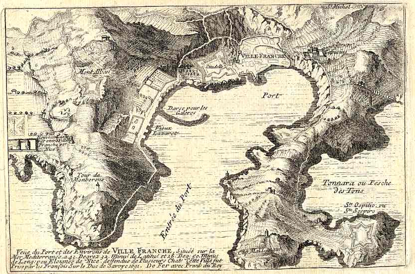 VILLE FRANCHE CAP FERRAT Michael Jennings Antique Maps and Prints