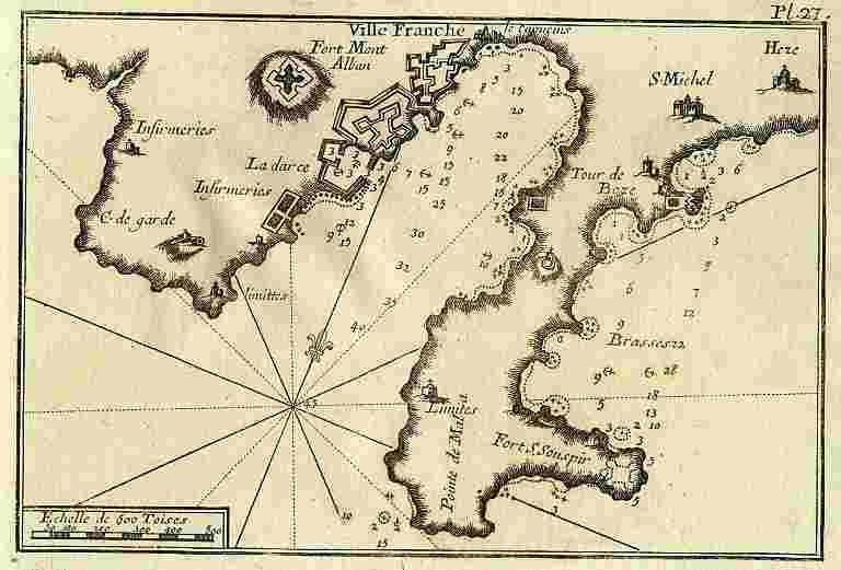 VILLEFRANCHE ST JEAN CAP FERRAT Michael Jennings Antique Maps and Prints
