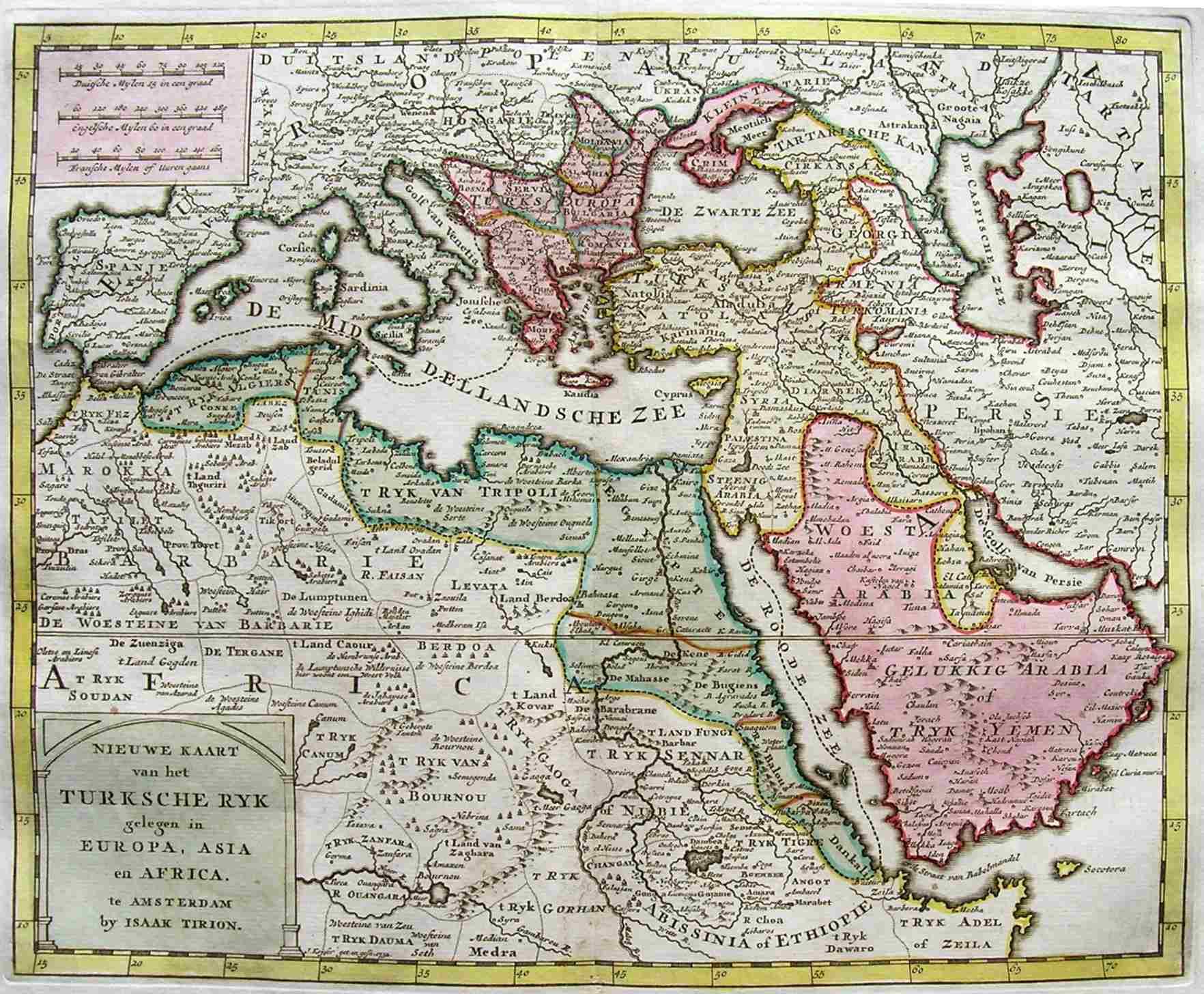 TURKISH EMPIRE NIEUWE KAART VAN HET TURKSCHE RYK || Michael Jennings