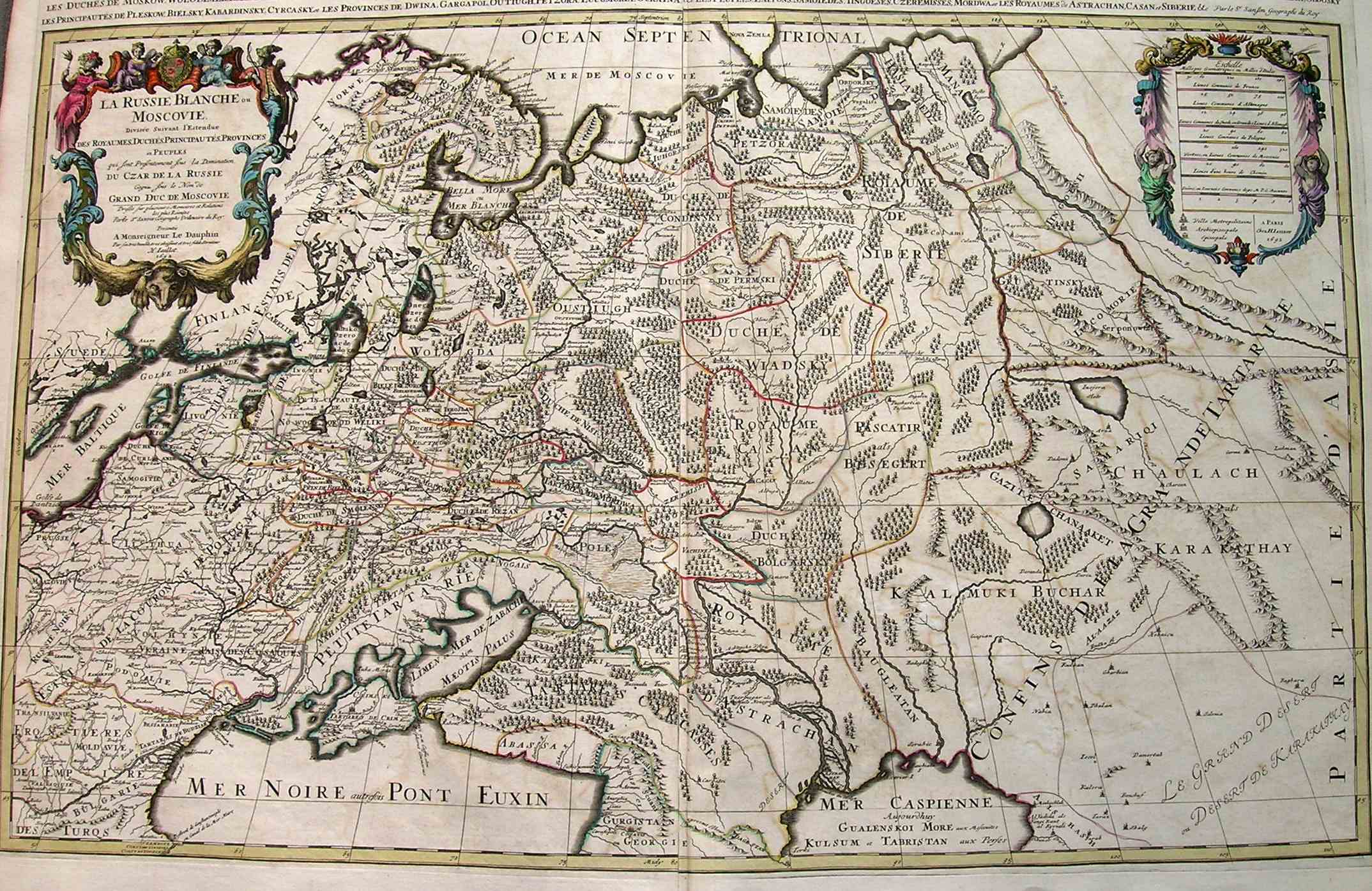 de l'Isle: Carte de Moscovie. Dressee par Guillaume, Russia, 1730