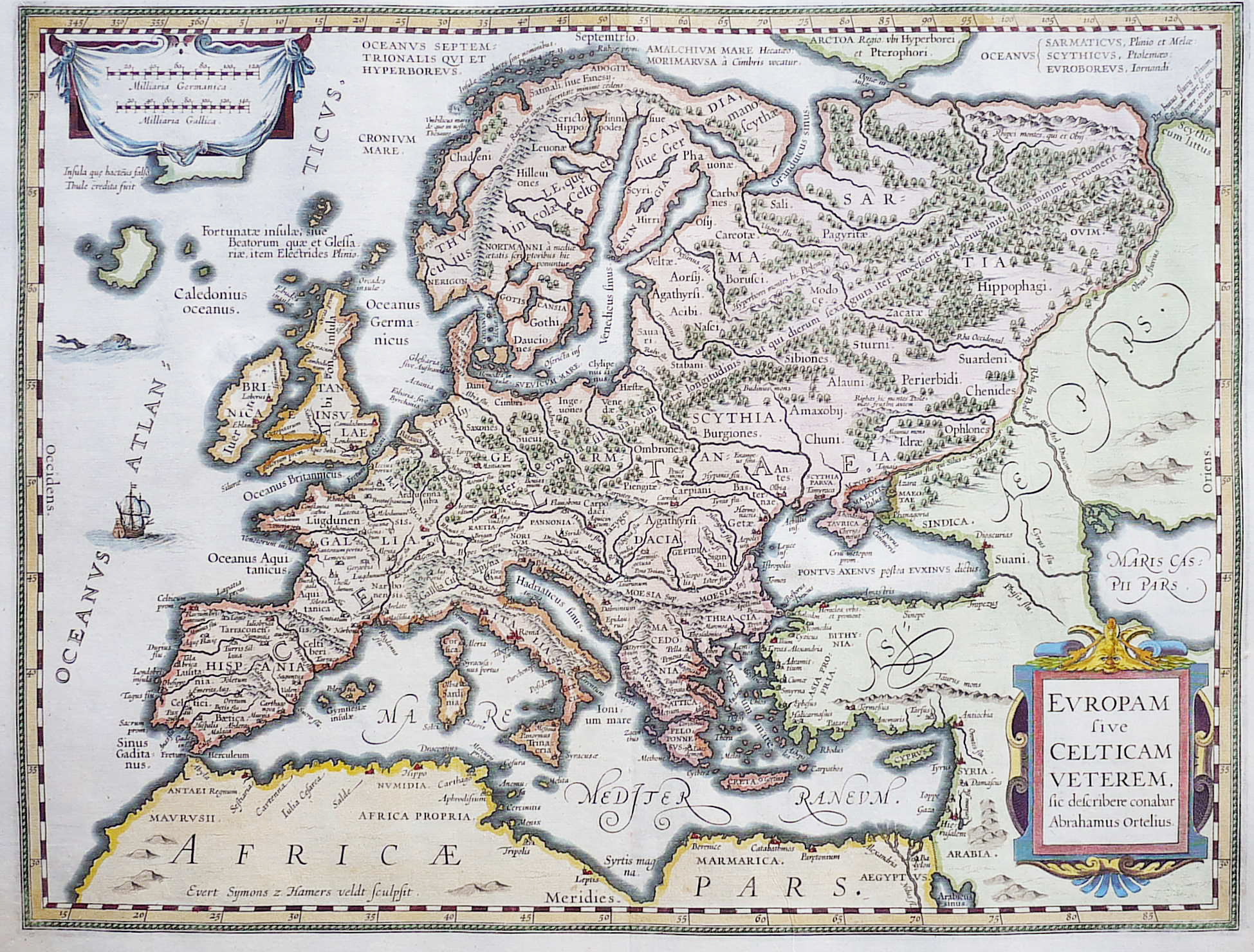 EUROPE CELTIC BY ORTELIUS || Michael Jennings Antique Maps and Prints