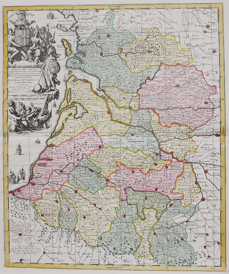 AQUITANIA & GASCONY Michael Jennings Antique Maps and Prints