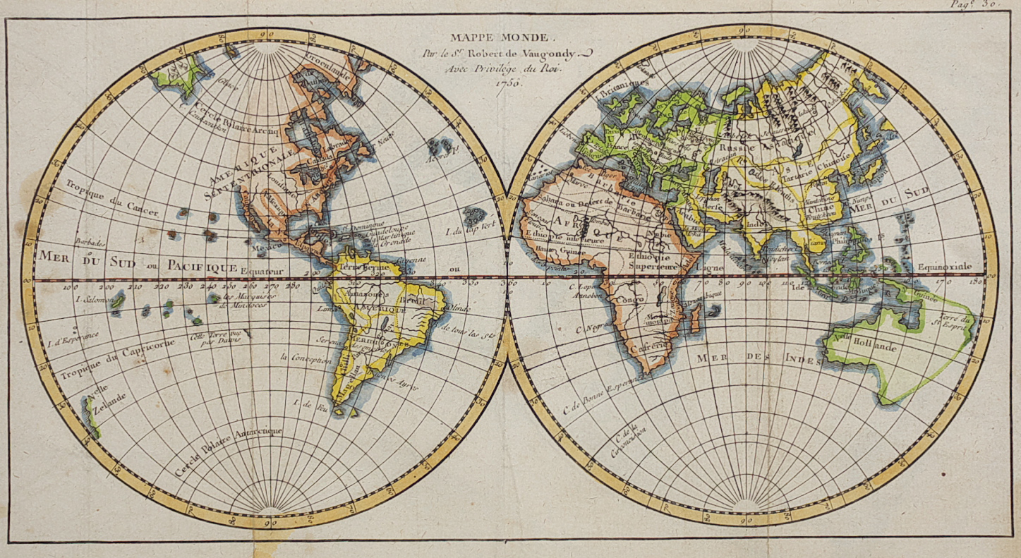 WORLD MAP 1750  Michael Jennings Antique Maps and Prints