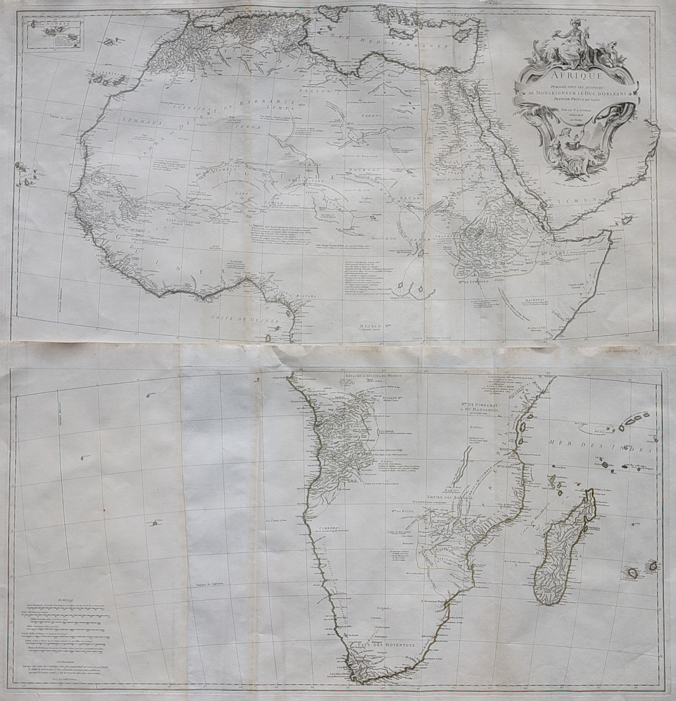 ANVILLE'S IMPRESSIVE LARGE WALL MAP OF AFRICA Michael Jennings