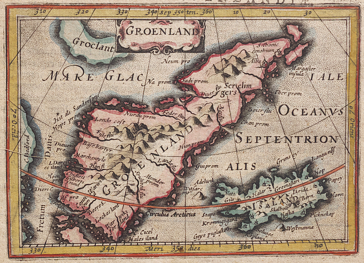 BERTIUS RARE EARLY MAP OF GREENLAND Michael Jennings Antique Maps