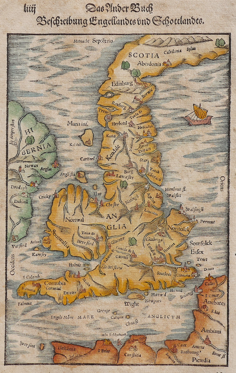 MUNSTER BRITISH ISLES PTOLOMAIC 1550 || Michael Jennings Antique